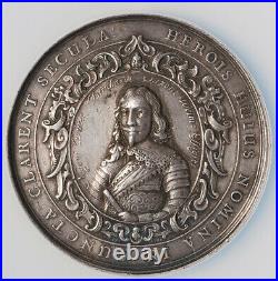 1638 Saxe-Weimar B. Von Weimar AR Saxony Conquest of Breisach Medal NGC AU53