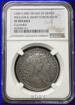 1689 GREAT BRITAIN William & Mary Coronation Medal NGC DETAILS