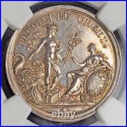 1741, Netherlands, s-Hertogenbosch. Silver Road to Eindhoven Medal. NGC MS-65
