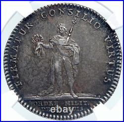 1750 FRANCE King LOUIS XVI St Louis ARMY Order Silver French Medal NGC i87854
