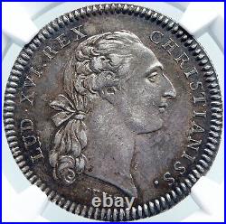 1750 FRANCE King LOUIS XVI St Louis ARMY Order Silver French Medal NGC i87854