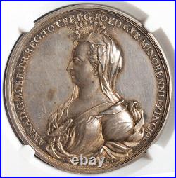 1759, Great Britain. Silver Death of Princess Anne Memorial Medal. NGC MS-62