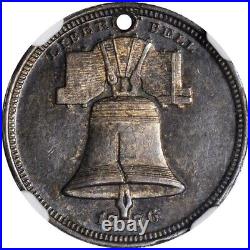 1776 (ca. 1876) Washington by Soley Liberty Bell Medalet Silver. MS-62 (NGC)
