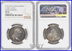 1793, Germany/France. Silver Louis XVI, Mourning & Vengeance Medal. NGC MS-62
