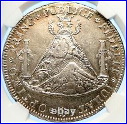 1808 BOLIVIA Spain KING FERDINAND VII Proclamation OLD Silver Medal NGC i98412
