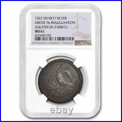 1822 Mexico Iturbide Silver Proclamation Medal MS-61 NGC SKU#288093