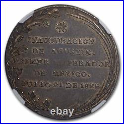 1822 Mexico Iturbide Silver Proclamation Medal MS-61 NGC SKU#288093