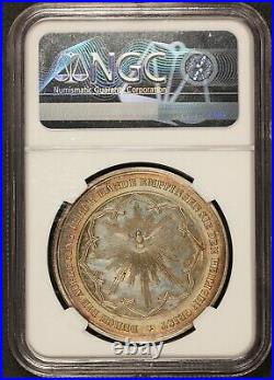 1850 Germany Augsburg Confirmation S. Drentwett 40mm Silver Medal NGC MS 64