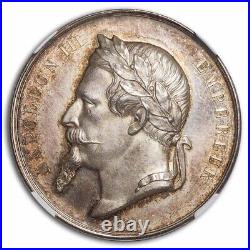 (1869) France Napoleon III Silver Commerce Medal MS-63 NGC SKU#269337