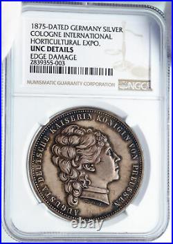1875 Germany GERMAN STATES COLOGNE Princess Louise Pruss Silver NGC Medal i85274
