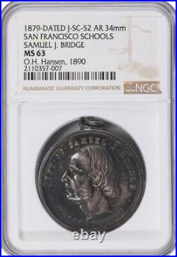 (1879) NGC San Francisco CA SC-52f Samuel J Bridge Silver Award Medal