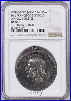 (1879) NGC San Francisco CA SC-52f Samuel J Bridge Silver Award Medal