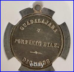 1896 Mexico Silver Medal Diaz Visit to Guadalajara Grove P-109a UNC Hard to Find
