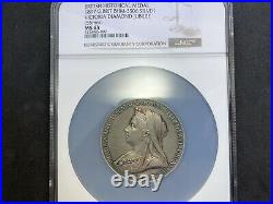 1897 Great Britain Victoria Diamond Jubilee Silver Medal Nicely Toned NGC MS63