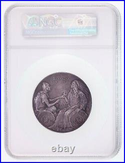 1901 NY Pan-Am Expo-Buffalo Silver Medal L-TM103 64 mm Graded by NGC as MS-61