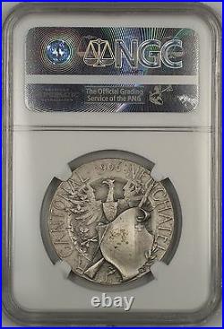 1906 Neuchatel Switzerland Silver Swiss Shooting Fest Medal R-990a NGC MS-62