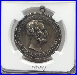 1909 K-493 Essay On Abraham Lincoln Public Ledger Award Medal Ngc Ms 64