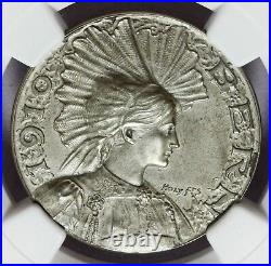 1910 Switzerland Bern Swiss Shooting Festival Silver Medal R-263b NGC MS 63