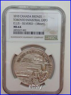 1910 Toronto Canada Industrial Expo Ellis medal NGC Rated MS 64