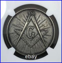 1913 AR/GS Union Lodge No. 7 Denver Colorado 50th Anniv Masonic Medal NGC MS62
