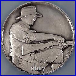 (1920) Swiss Shooting Fest Medal, R-62a, AR, 50mm, Aargau, NGC graded MS 63