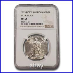 1925 Norse-American Centennial Medal MS-64 NGC (Thick, Octagonal) SKU#43137