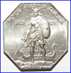 1925 Norse American Centennial Silver Medal THICK (#57)