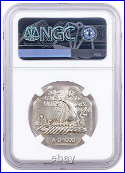 1925 United States Norse American Medal Thick Silver NGC MS63