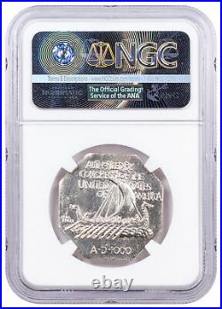 1925 United States Norse American Medal Thick Silver NGC MS65