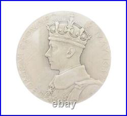 1937 GEORGE VI SILVER JUBILEE ROYAL MINT 57mm SILVER MEDAL NGC MS64