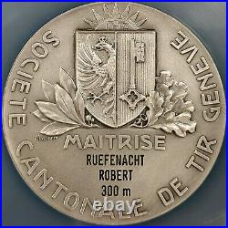 1949 Swiss Shooting Fest Medal, R-776a, AR, 50 mm, Geneva, graded MS 65 by NGC