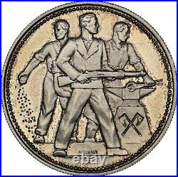1958 Swiss Silver Shooting Fest Medal R-365Bb, AR, 33mm Bern- Biel, NGC MS65 PL