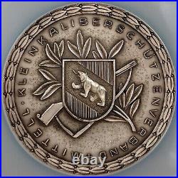 1960 Swiss Shooting Fest Medal, R-361, Silvered-AE, 50 mm, Bern, NGC MS 63
