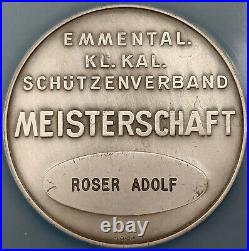 (1960) Swiss Shooting Fest Medal, R-387a, Silvered-AE, 50mm, Bern, MS 63 by NGC