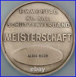 (1960) Swiss Shooting Fest Medal, R-387a, Silvered-AE, 50mm, Bern, MS 65 by NGC