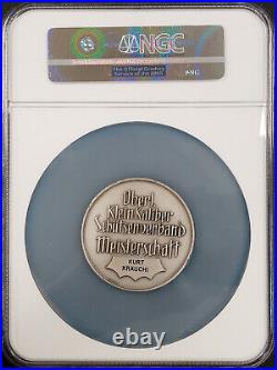(1960) Swiss Shooting Fest Medal, R-393a, Silvered-AE, 50mm, Bern, NGC MS 64