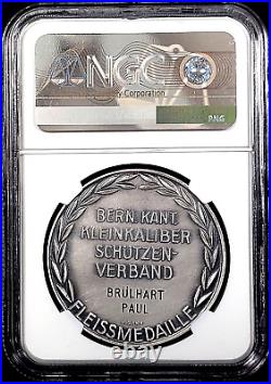 (1960) Swiss Shooting Fest, R-394a, Silvered-AE, 40 mm, Bern, NGC MS 66