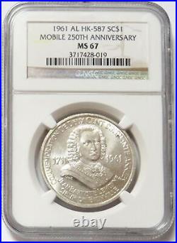 1961 Silver Mobile Alabama So Called Dollar $1 Hk-587 Ngc Mint State 67