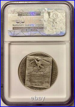 1962 Silver 32.5mm John Hancock Medal NGC MS-66