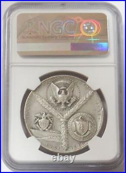 1963 Silver John F Kennedy Jfk 36 Gram Medallic Art High Relief Medal Ngc Ms 64