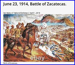 1964 Mexico Battle of Zacatecas Pancho Villa Hero of 50th Anniv silver medal