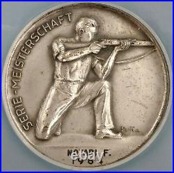 1964 Swiss Shooting Fest Medal, R-361, Silvered-AE, 50 mm, Bern, NGC MS 62