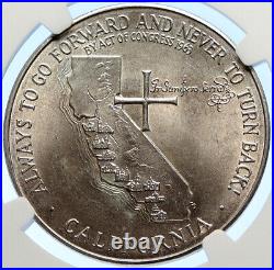 1964 United States CALIFORNIA's Padre Junipero Serra Silver Medal NGC i106338