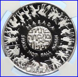 1965 ISRAEL Masada FORTIFICATION HEROD the GREAT Proof Silver Medal NGC i106416