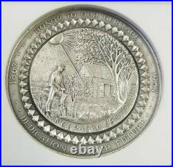 1967 Medallic Art Co Ny Silver Medal Nebraska Centennial #4274 Ngc Ms 68 Top Pop