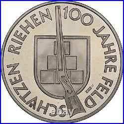 1967 SWISS SILVER SHOOTING FEST MEDAL K-267-4, AR, 33mm Riehen NGC MS 67 PL