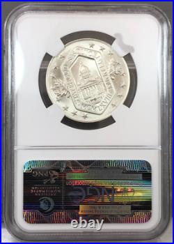 1968 Silver Illinois Sesquicentennial Heraldic Art Medal Sc50c Ngc Ms69