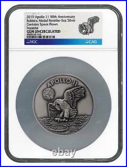 1969-2019 Apollo 11 50th Robbins Medal 5 oz Silver w Alloy NGC GEM Unc SKU56030