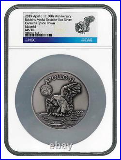 1969-2019 Apollo 11 50th Robbins Medal 5 oz Silver with Alloy NGC MS70 SKU56031