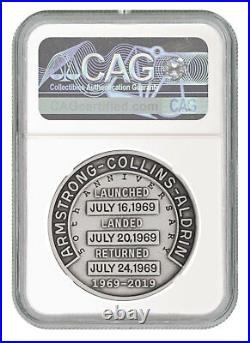 1969-2019 Apollo 11 Robbins Medal 1oz Silver-Plt Medal NGC GEM Unc FDP SKU55230